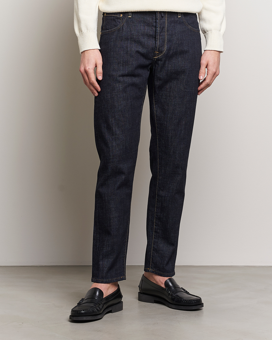 Homme | Jeans | Incotex | 5-Pocket Stretch Denim Dark Blue