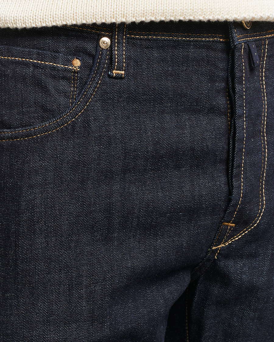 Homme | Jeans | Incotex | 5-Pocket Stretch Denim Dark Blue