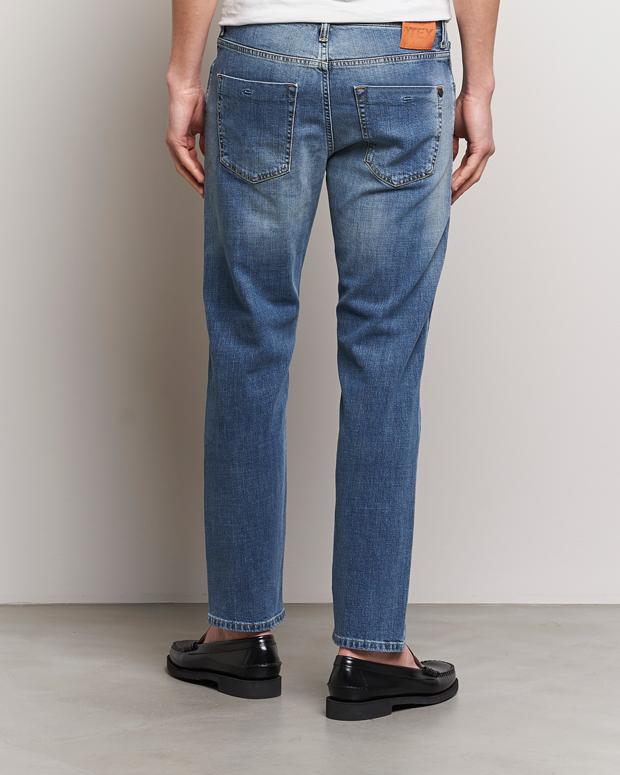Homme | Jeans | Incotex | 5-Pocket Stretch Denim Medium Blue