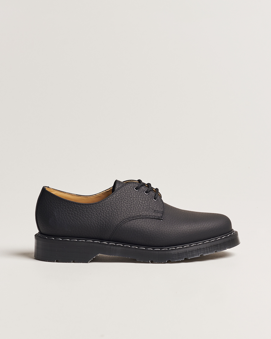 Homme | Solovair 3 Eye Gibson Shoe Black Grain | Solovair | 3 Eye Gibson Shoe Black Grain