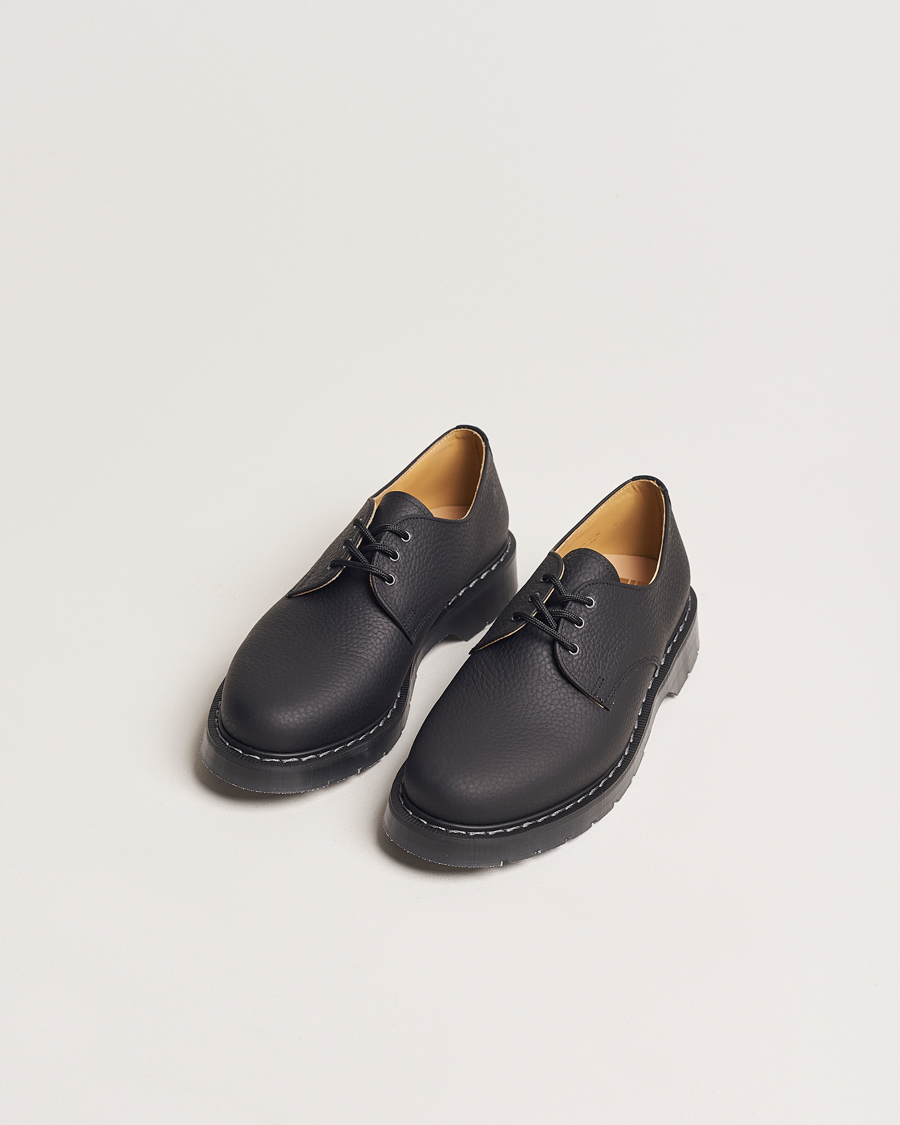 Homme | Derbies | Solovair | 3 Eye Gibson Shoe Black Grain