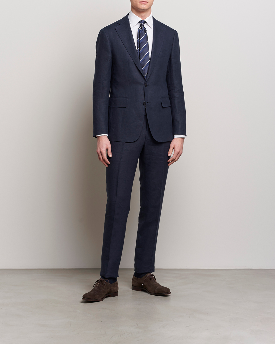 Homme | Business & Beyond | Canali | Capri Linen Suit Navy
