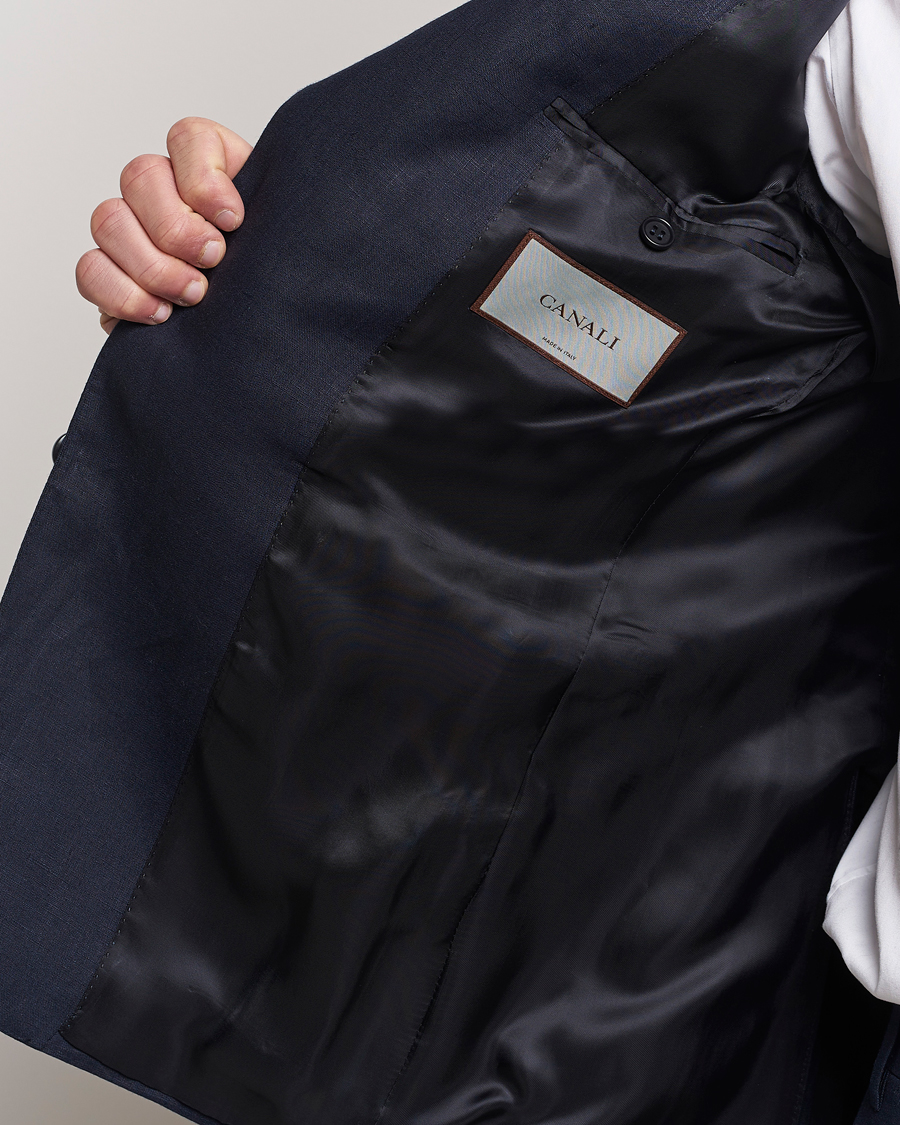 Homme | Costumes | Canali | Capri Linen Suit Navy