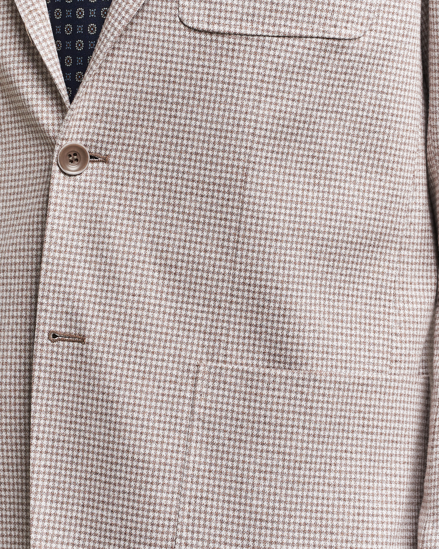 Homme | Blazers | Canali | Micro Check Jersey Blazer Light Beige