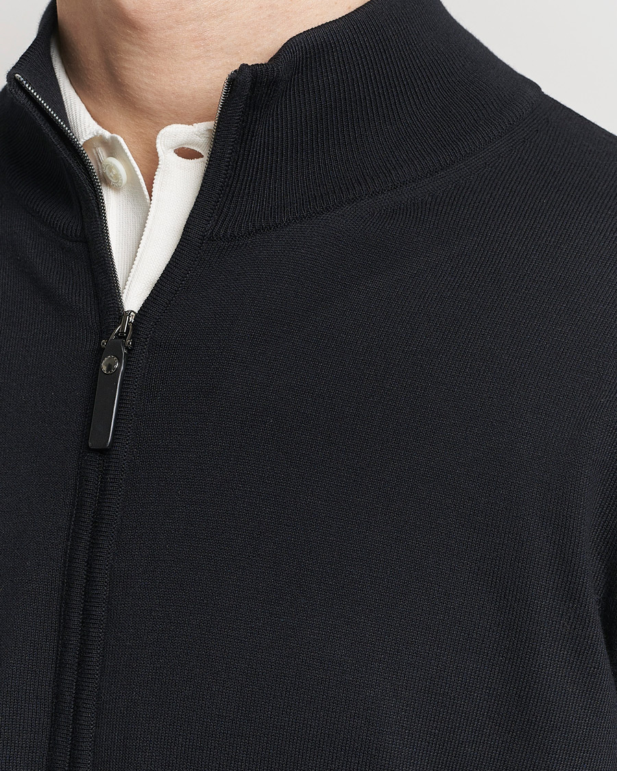 Homme | Pulls Et Tricots | Canali | Cotton Full Zip Black