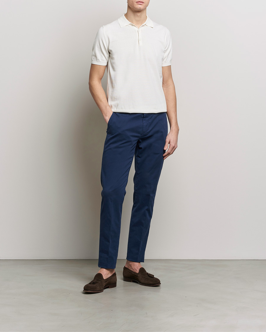 Homme | Polos | Canali | Cotton Short Sleeve Polo White