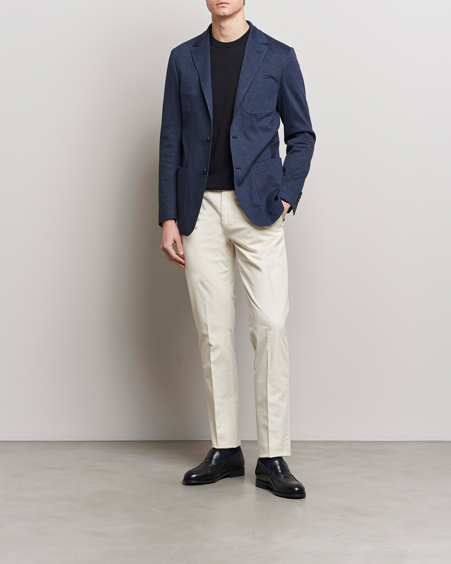 Homme | Pantalons | Canali | Cotton Stretch Chinos Off White