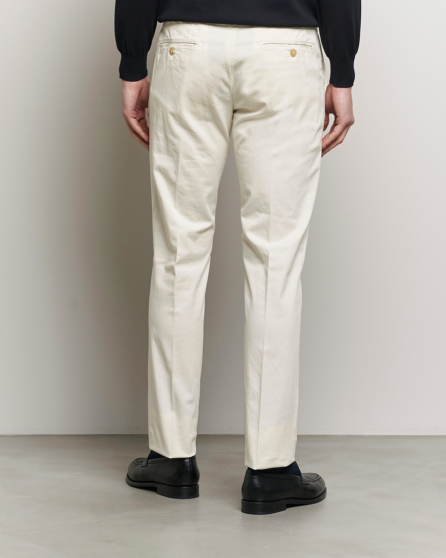 Homme | Pantalons | Canali | Cotton Stretch Chinos Off White
