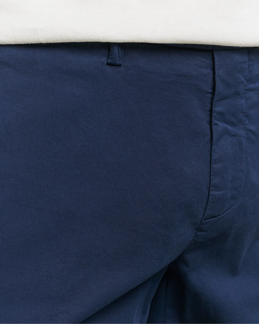 Homme | Pantalons | Canali | Cotton Stretch Chinos Dark Blue