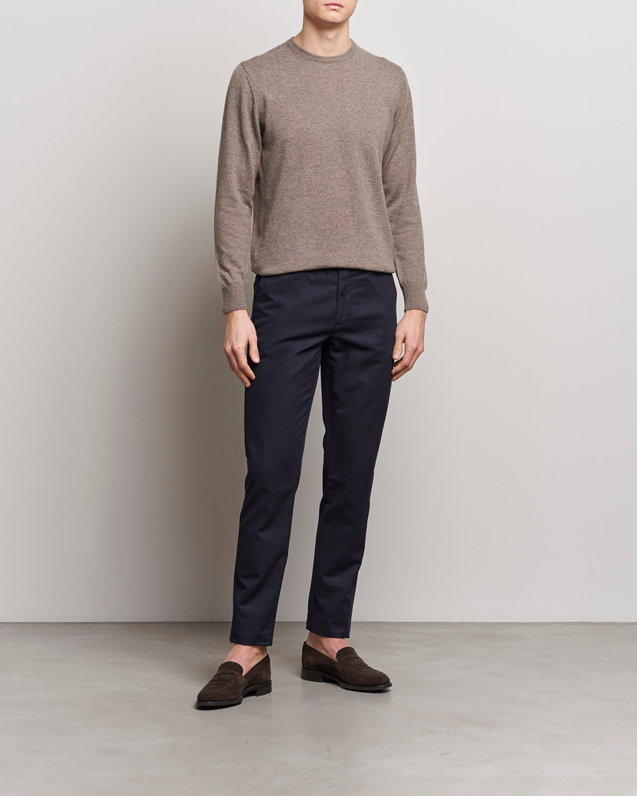 Homme | Pantalons | Canali | Cotton/Linen Trousers Navy