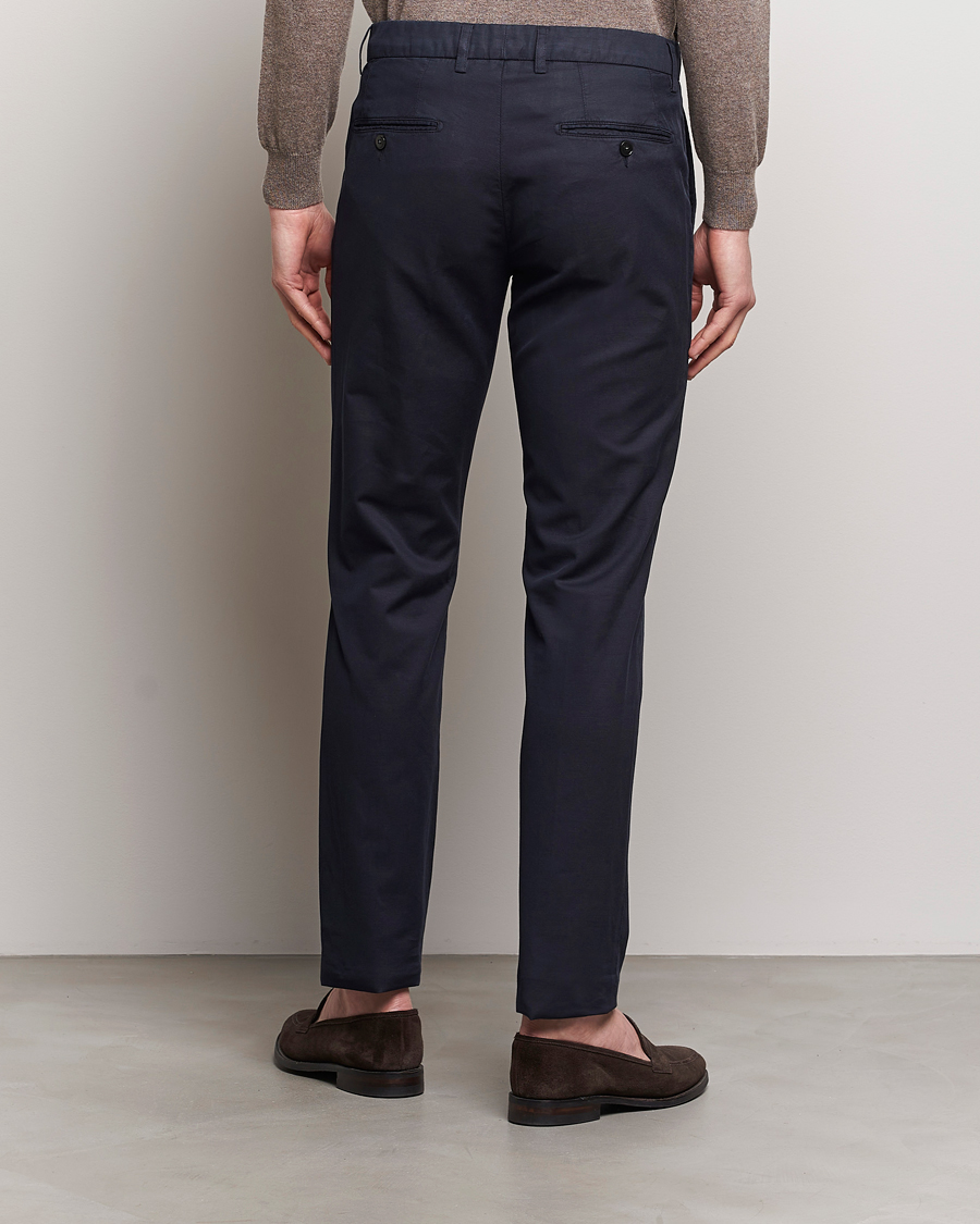 Homme | Pantalons | Canali | Cotton/Linen Trousers Navy