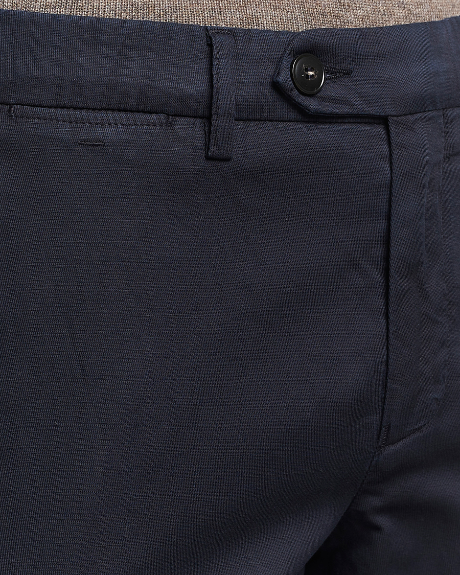 Homme | Pantalons | Canali | Cotton/Linen Trousers Navy