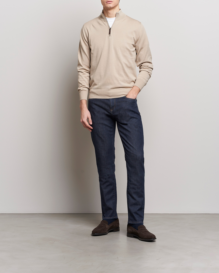 Homme | Jeans | Canali | Slim Fit 5-Pocket Jeans Dark Indigo