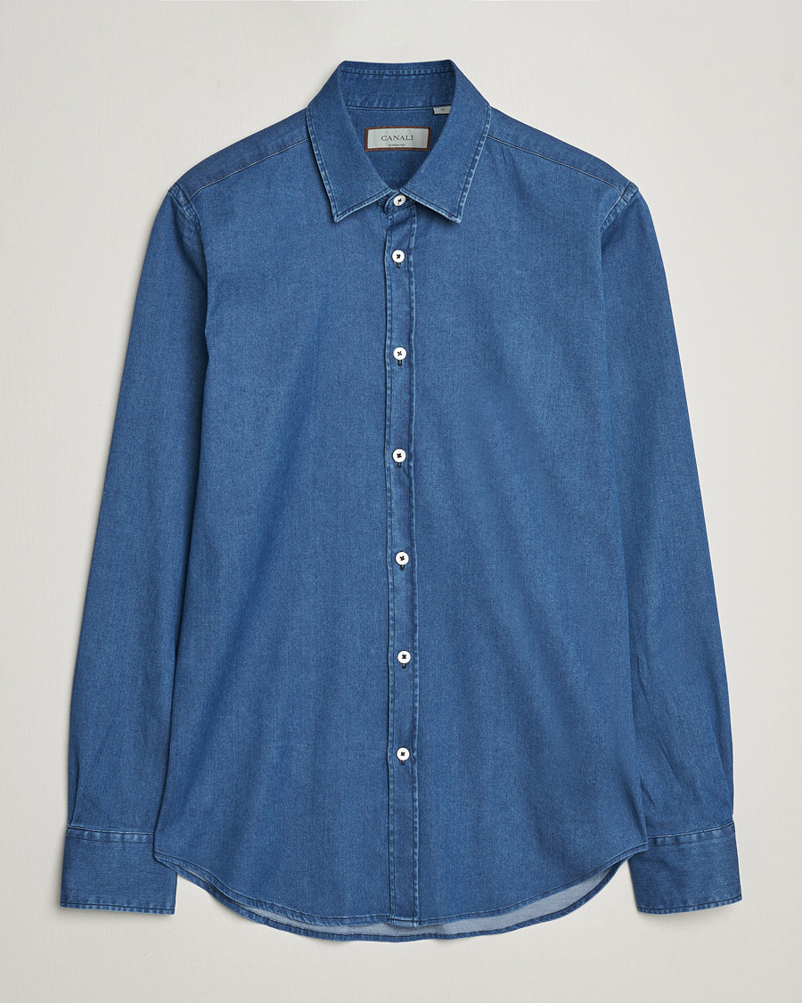 Homme | Chemises | Canali | Slim Fit Denim Shirt Medium Washed