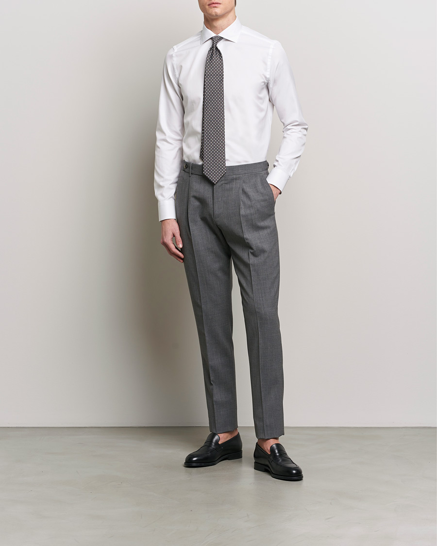 Homme | Chemises | Canali | Slim Fit Cotton Shirt White
