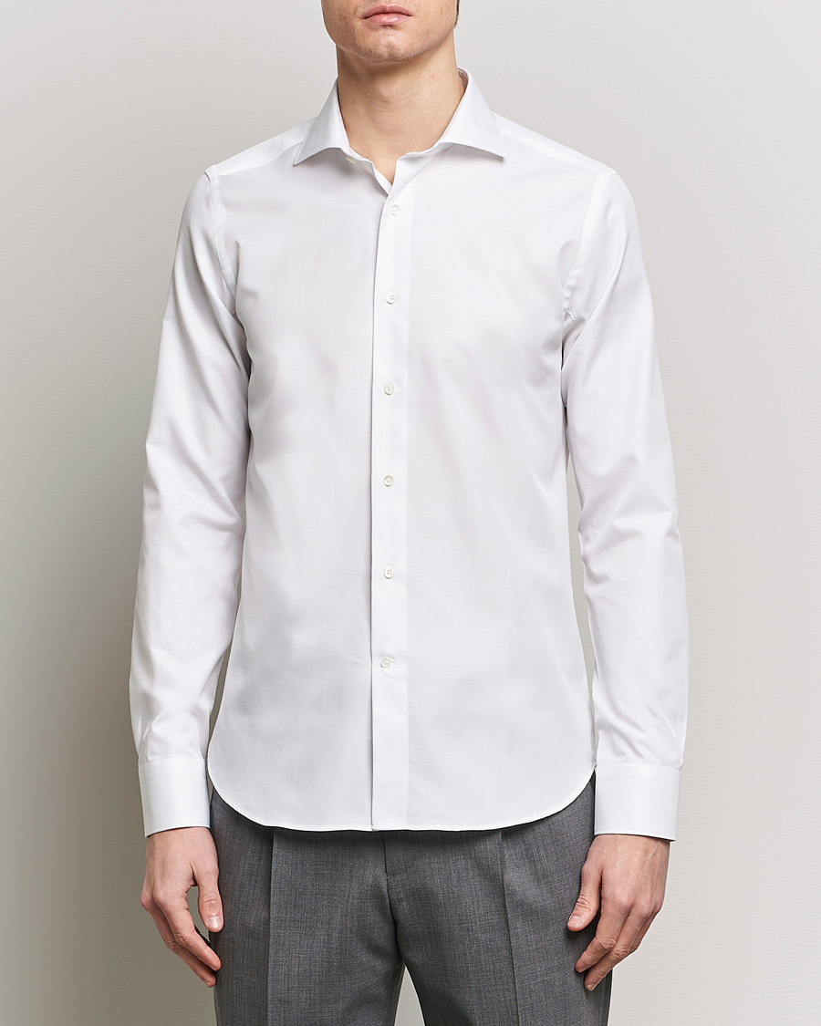 Homme | Chemises | Canali | Slim Fit Cotton Shirt White