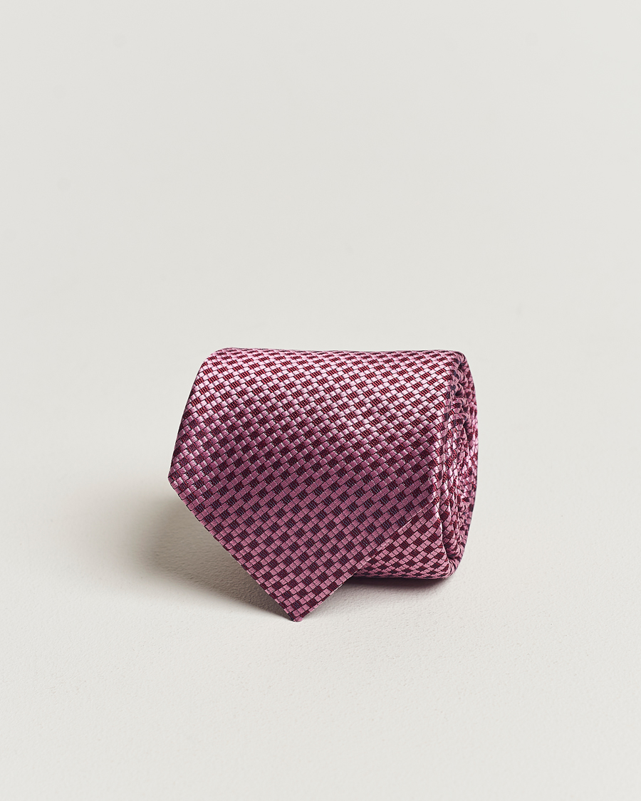Homme | Canali Microstructure Silk Tie Pink | Canali | Microstructure Silk Tie Pink