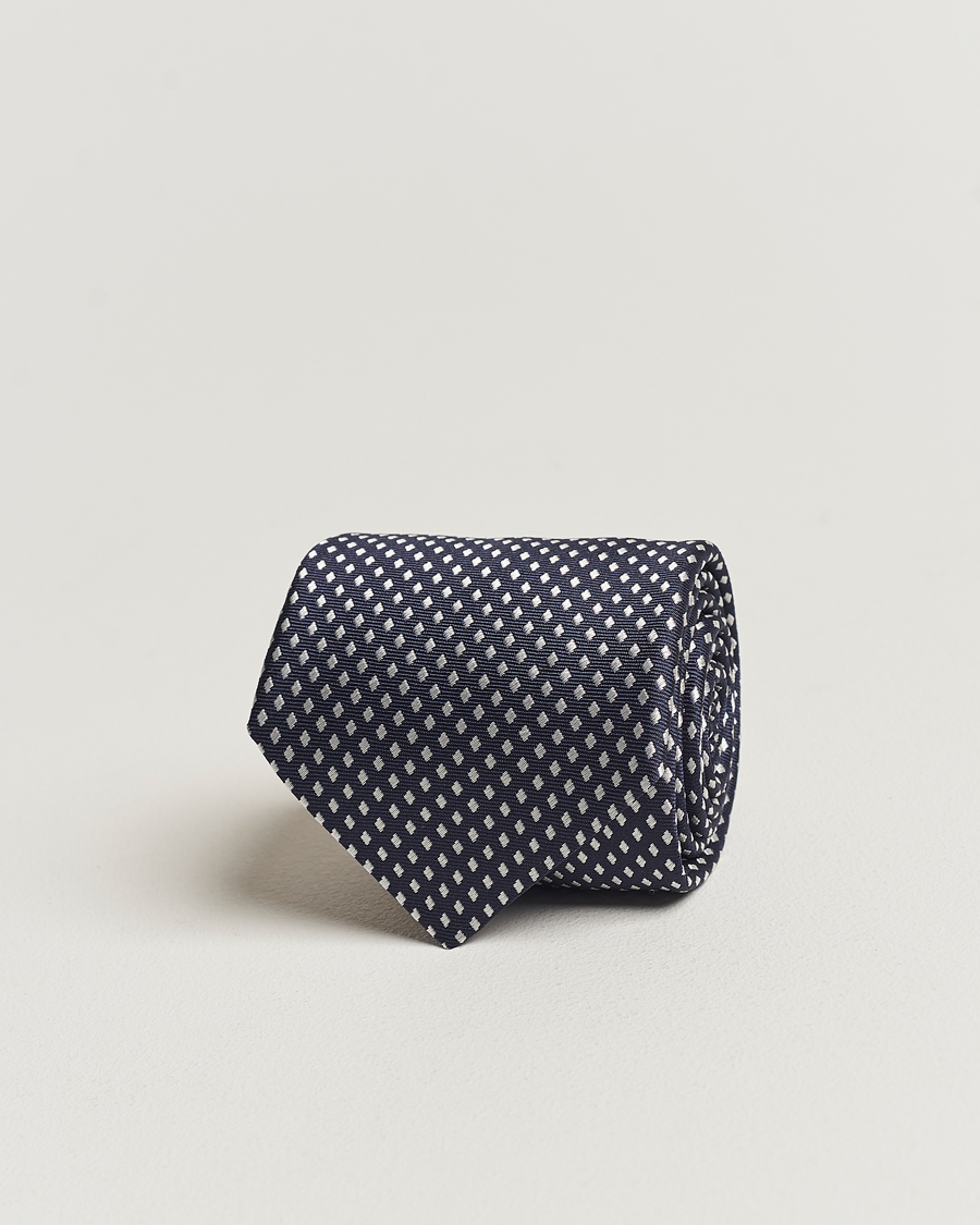 Homme | Canali Micro Dot Silk Tie Navy | Canali | Micro Dot Silk Tie Navy
