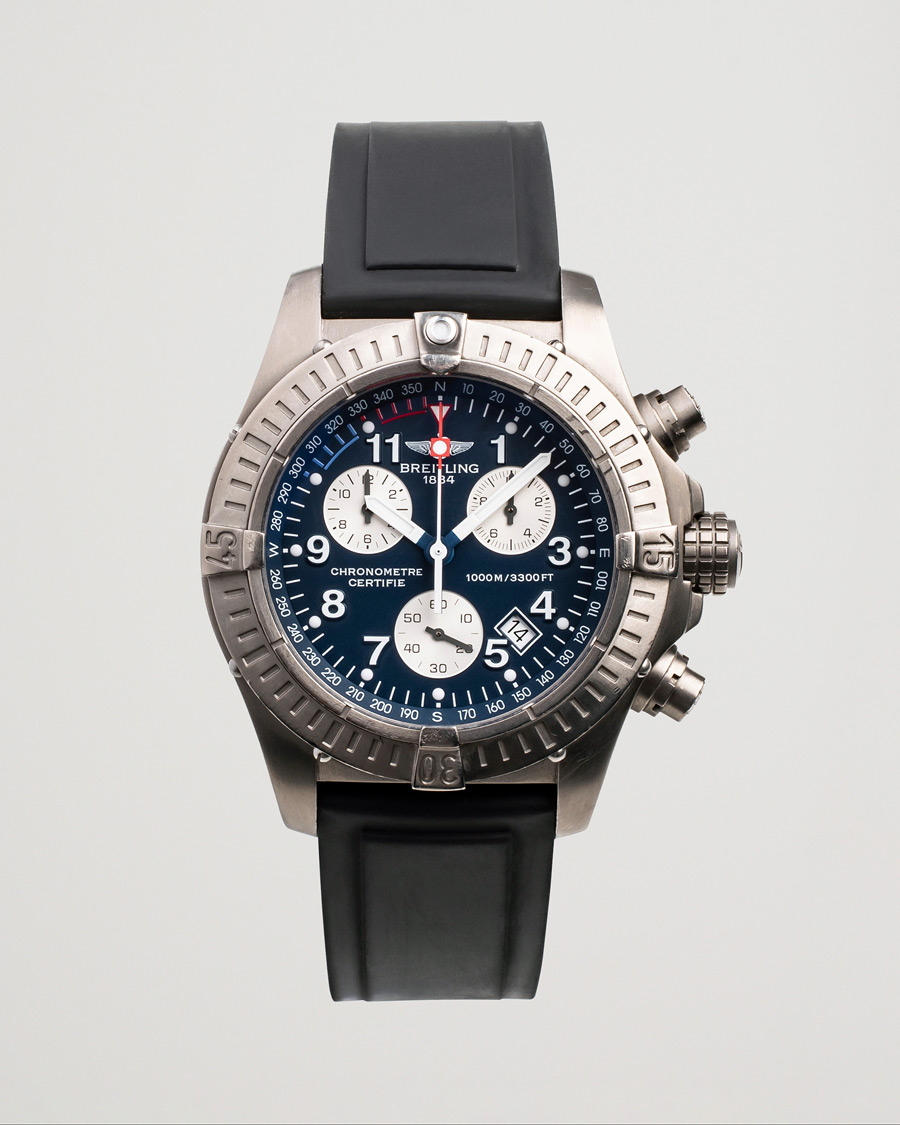 Homme | Breitling Pre-Owned AvengerM1 E73360 Titan Blue Silver | Breitling Pre-Owned | AvengerM1 E73360 Titan Blue Silver
