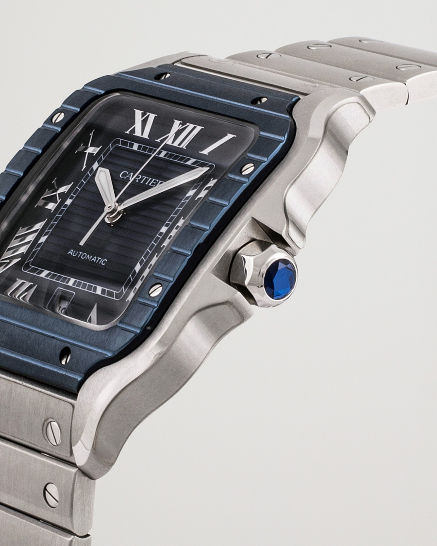 Homme | Cartier Pre-Owned Santos De Cartier Steel WSSA0048 Silver | Cartier Pre-Owned | Santos De Cartier Steel WSSA0048 Silver