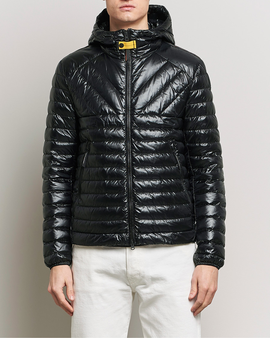 Homme | Parajumpers | Parajumpers | Miroku Techno Puffer Hodded Jacket Black