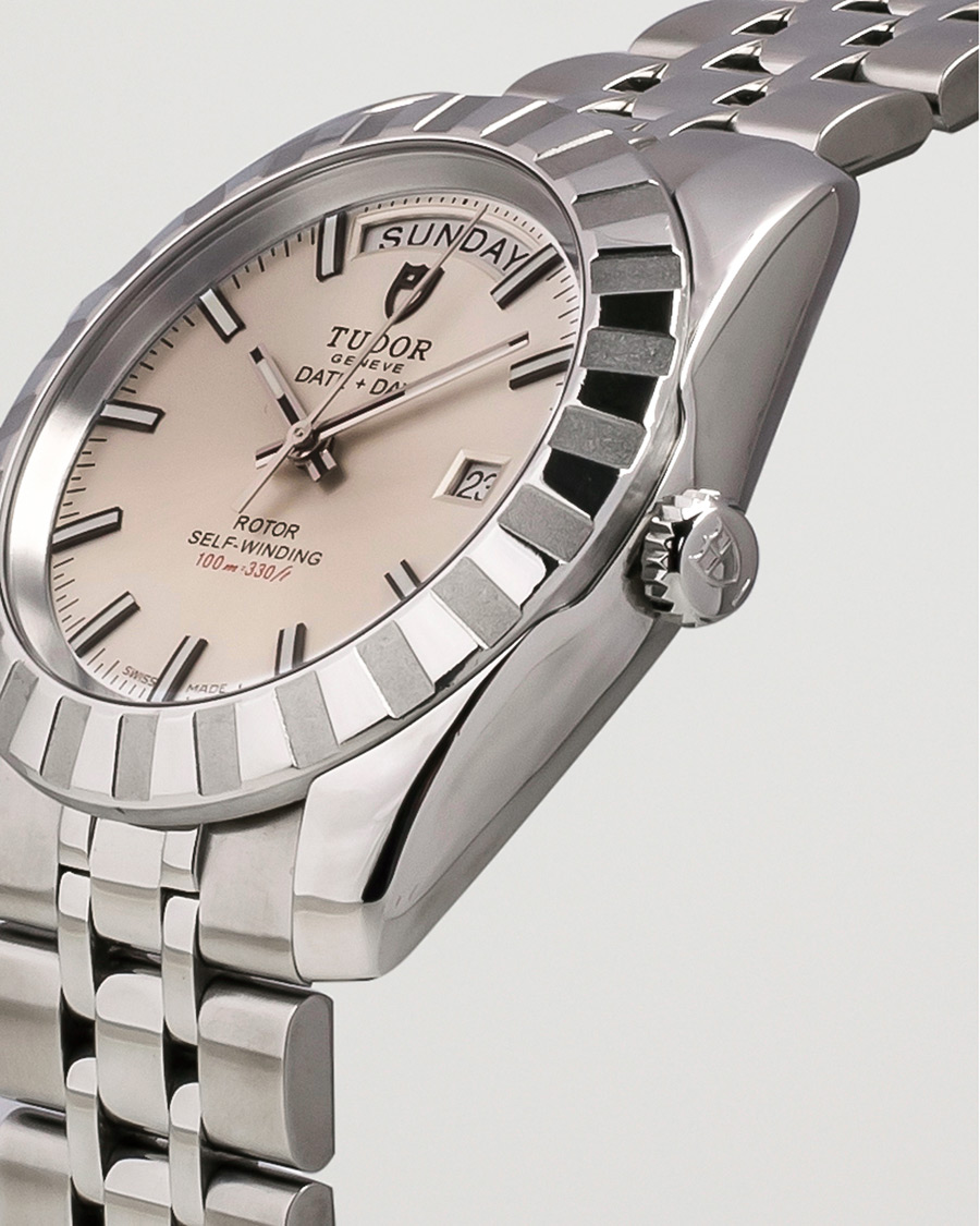 Homme | Tudor Pre-Owned Classic Date-Day 23010 Silver | Tudor Pre-Owned | Classic Date-Day 23010 Silver