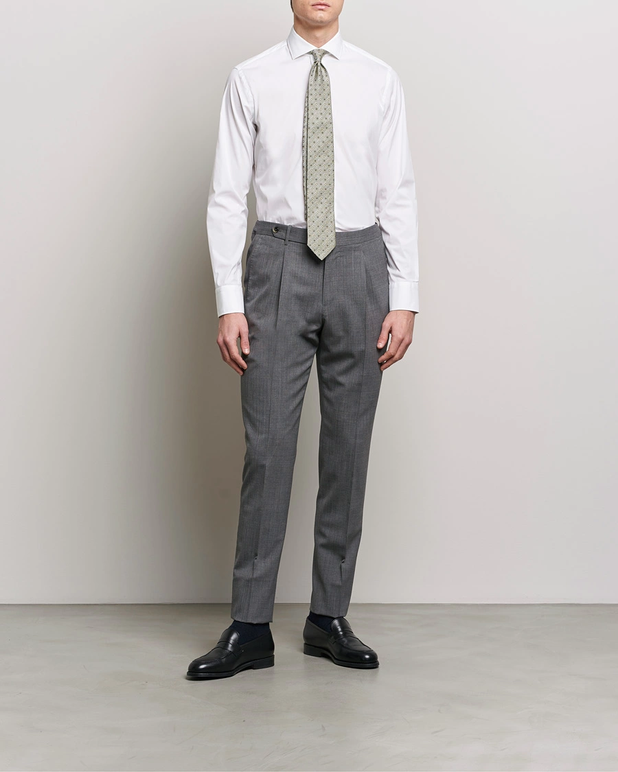 Homme | Chemises D'Affaires | Grigio | Comfort Stretch Dress Shirt White