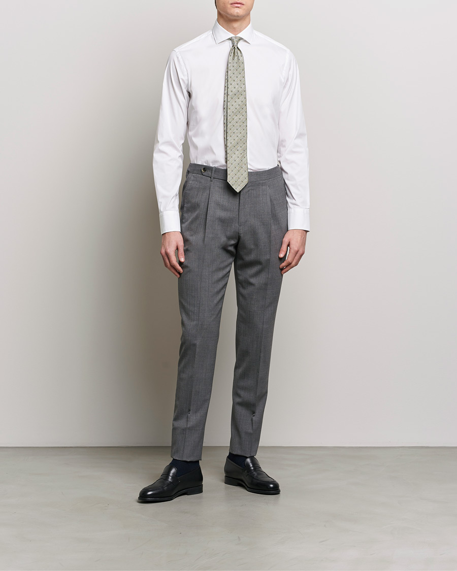 Homme | Chemises | Grigio | Comfort Stretch Dress Shirt White