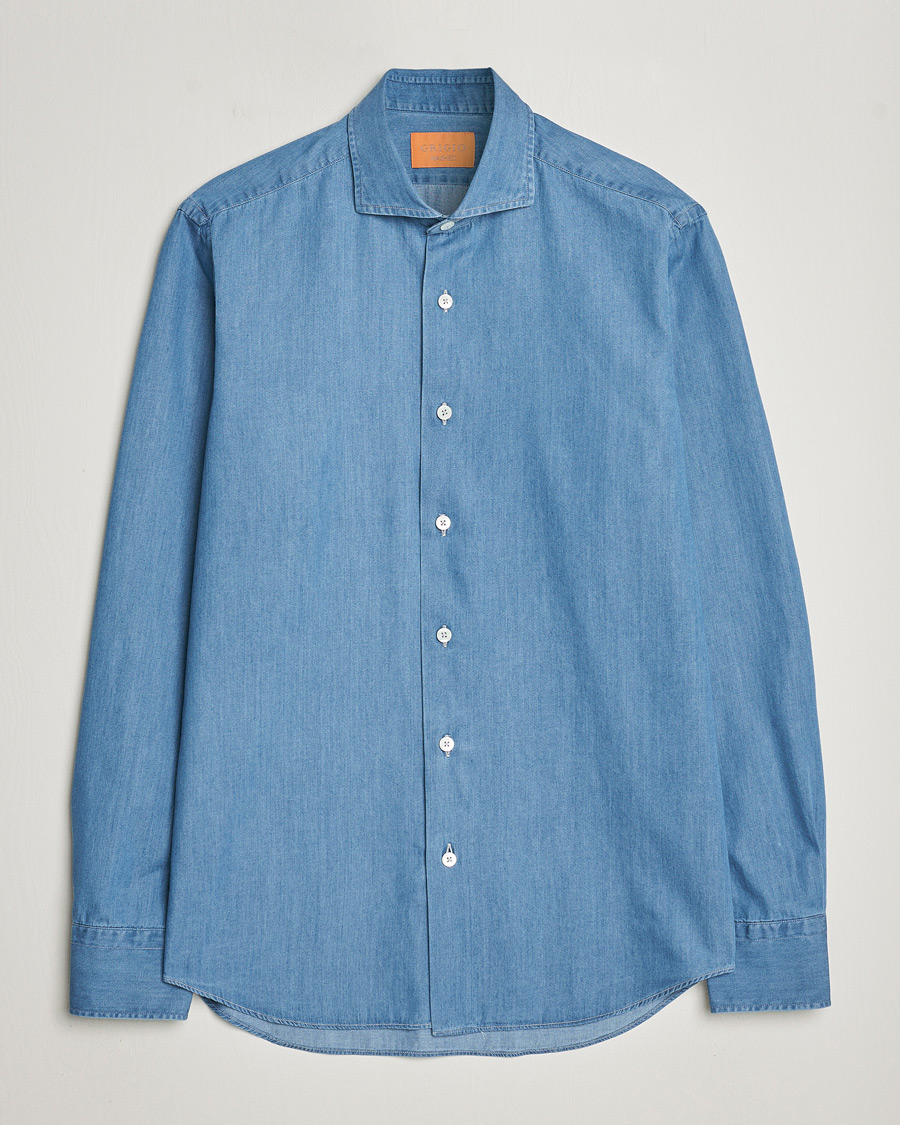 Homme | Chemises | Grigio | Denim Shirt Medium Blue