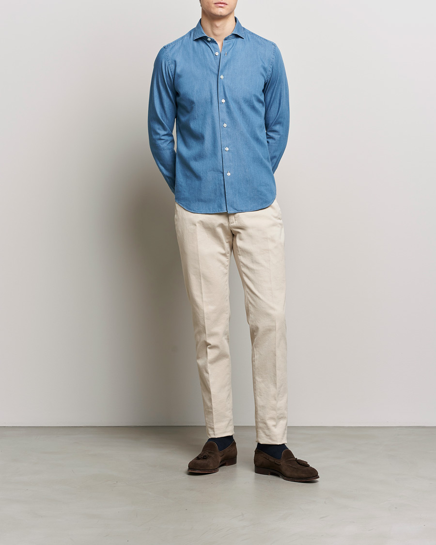 Homme | Chemises | Grigio | Denim Shirt Medium Blue