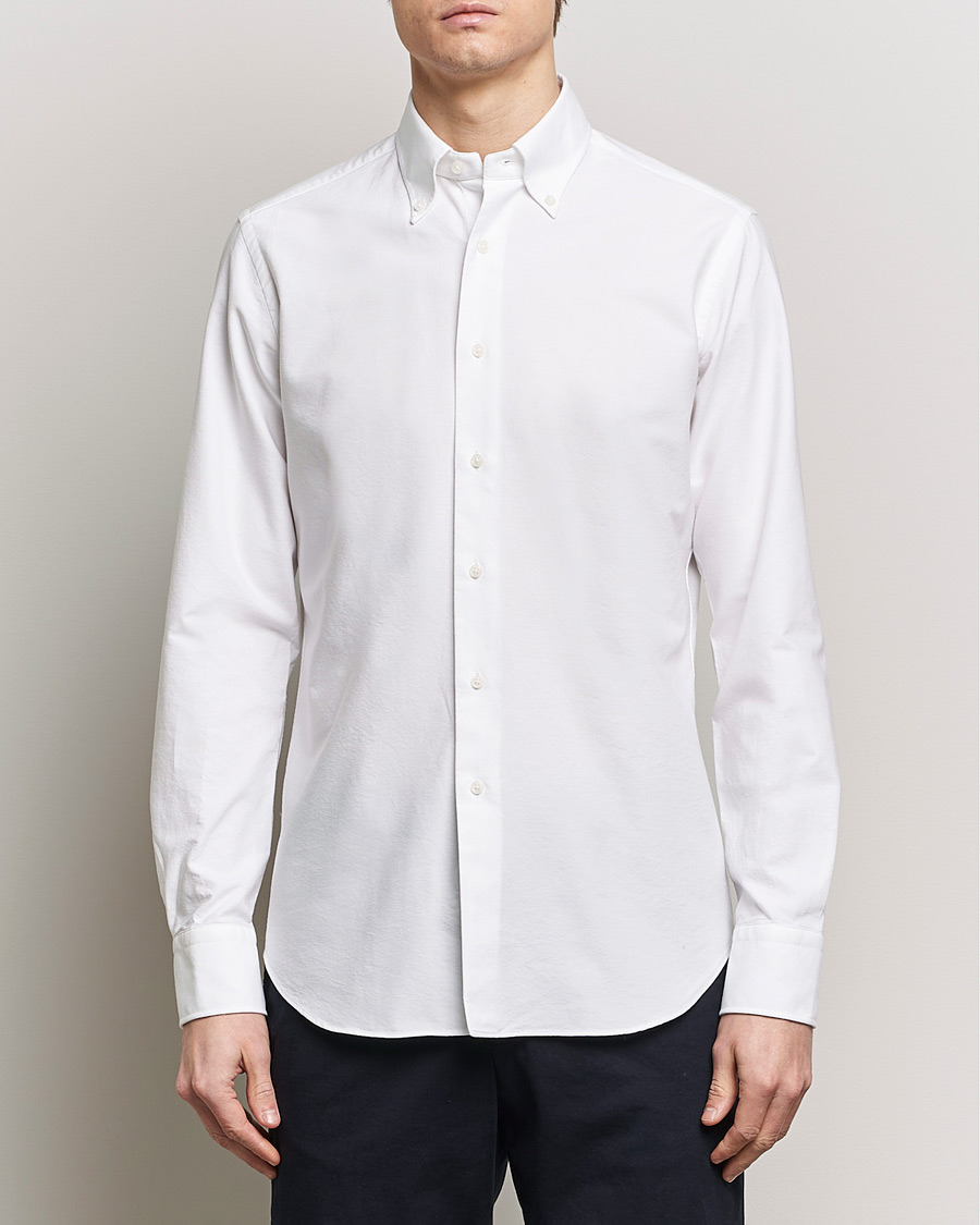 Homme | Chemises Oxford | Grigio | Oxford Button Down Shirt White