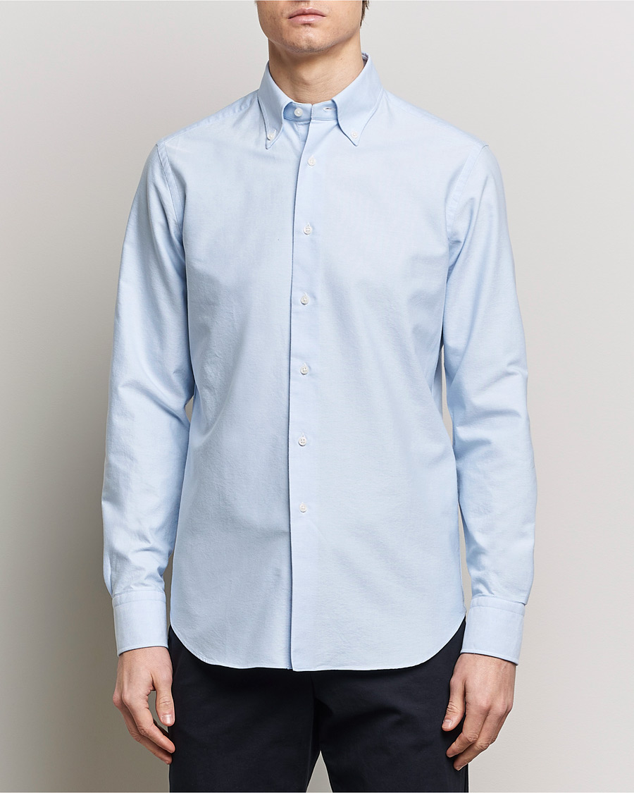 Homme | Chemises Oxford | Grigio | Oxford Button Down Shirt Light Blue