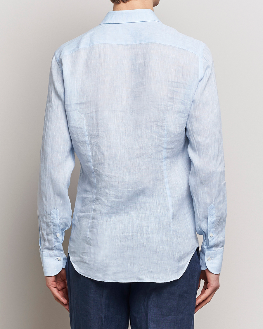 Homme | Chemises | Grigio | Linen Casual Shirt Light Blue