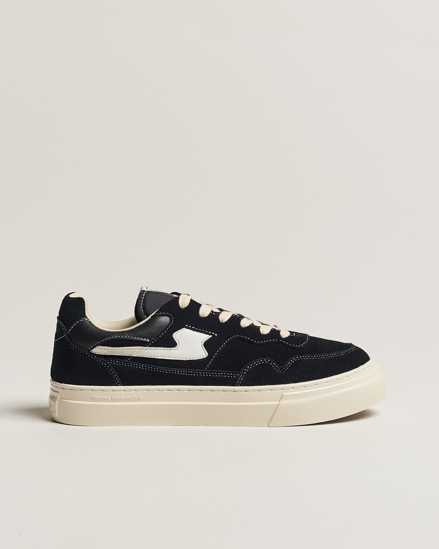 Homme | Stepney Workers Club Pearl S-Strike Suede Sneaker Black/White | Stepney Workers Club | Pearl S-Strike Suede Sneaker Black/White