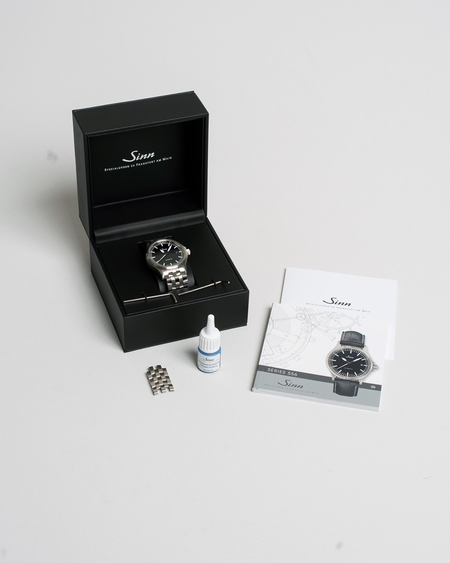 Homme | Sinn Pre-Owned 556 Stainless Steal 38,5 Black Silver | Sinn Pre-Owned | 556 Stainless Steal 38,5 Black Silver