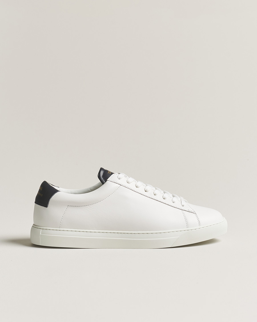 Homme | Zespà ZSP4 Nappa Leather Sneakers White/Navy | Zespà | ZSP4 Nappa Leather Sneakers White/Navy