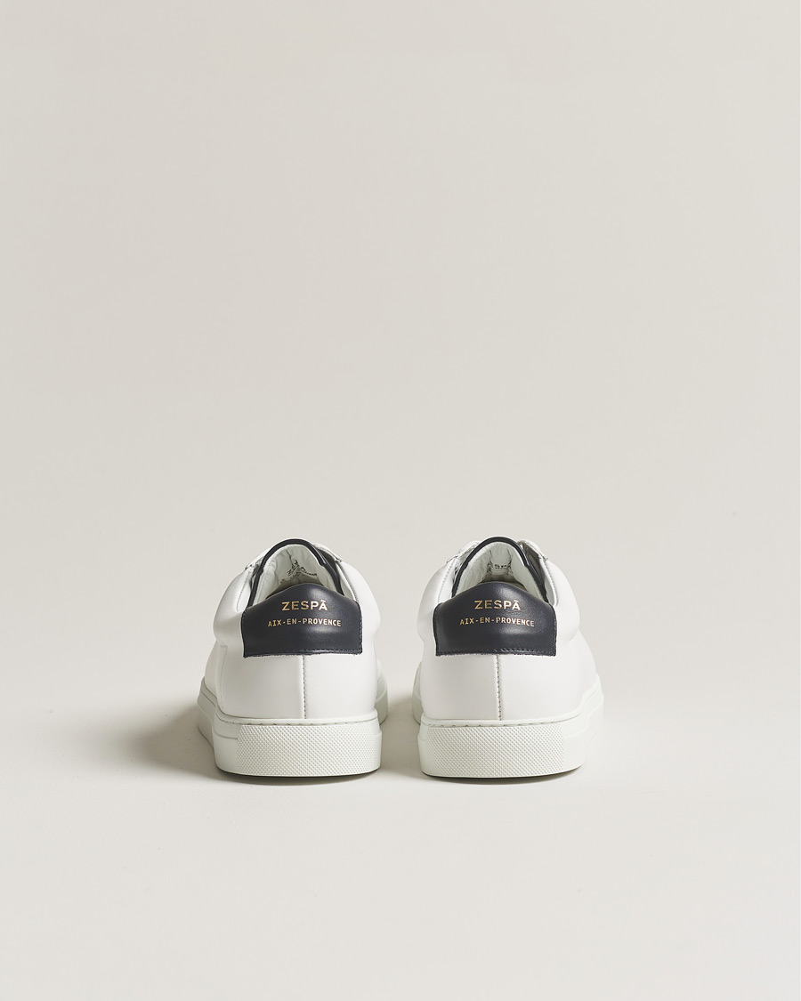 Homme | Zespà ZSP4 Nappa Leather Sneakers White/Navy | Zespà | ZSP4 Nappa Leather Sneakers White/Navy