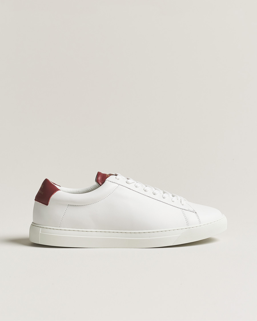 Homme | Zespà ZSP4 Nappa Leather Sneakers White/Wine | Zespà | ZSP4 Nappa Leather Sneakers White/Wine