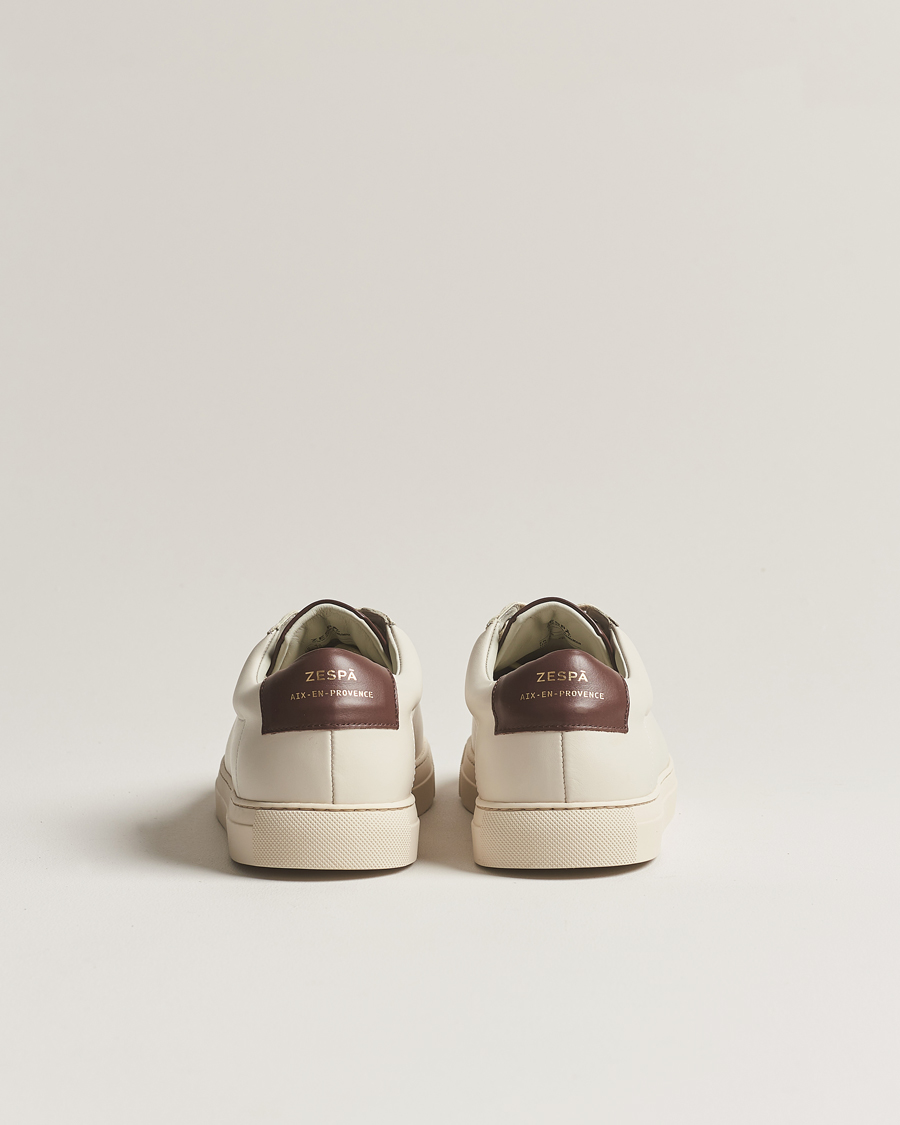 Homme | Zespà ZSP4 Nappa Leather Sneakers Off White/Brown | Zespà | ZSP4 Nappa Leather Sneakers Off White/Brown