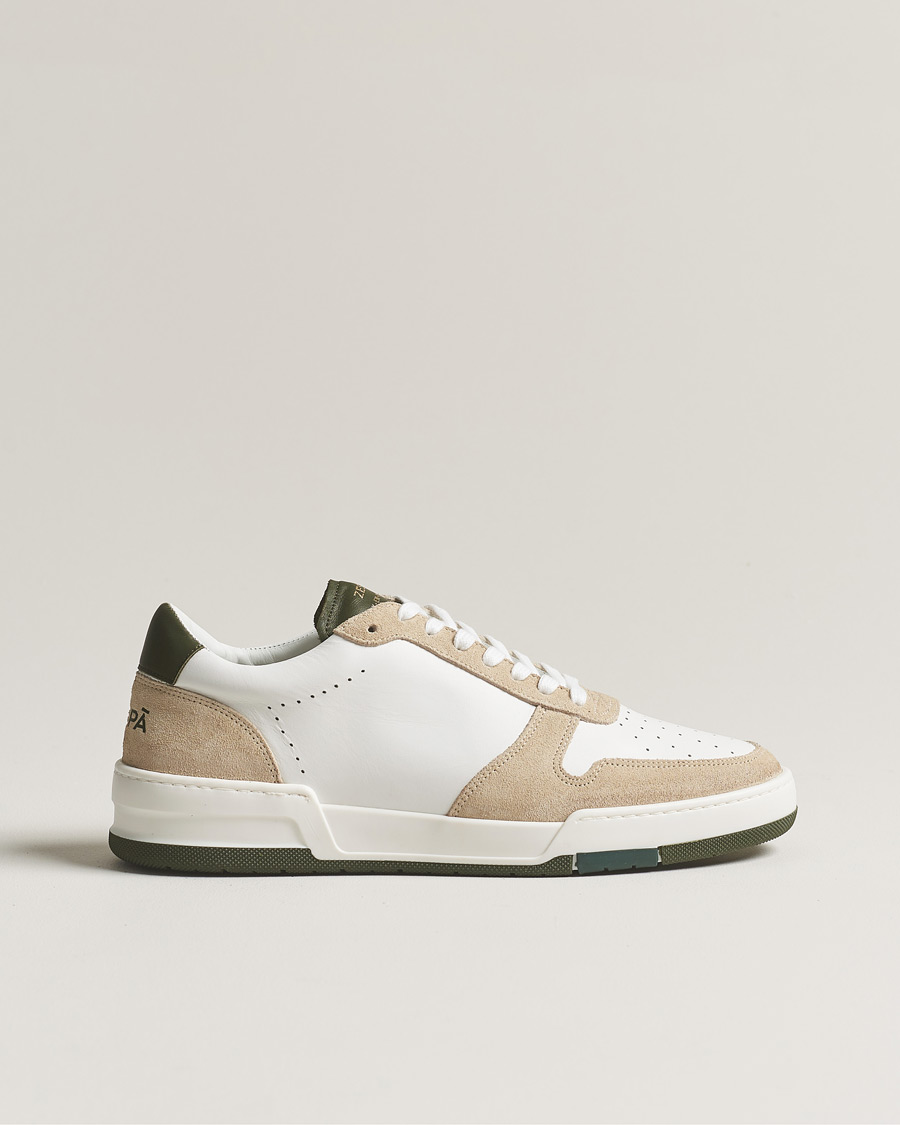 Homme | Zespà ZSP23 MAX Nappa/Suede Sneakers Off White/Khaki | Zespà | ZSP23 MAX Nappa/Suede Sneakers Off White/Khaki