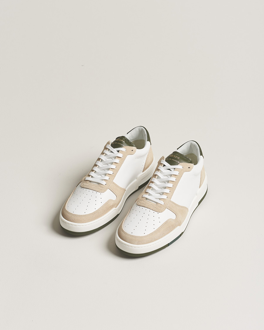 Homme | Chaussures | Zespà | ZSP23 MAX Nappa/Suede Sneakers Off White/Khaki