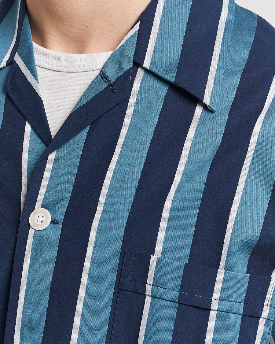 Homme | Peignoirs Et Pyjamas | Derek Rose | Cotton Striped Pyjama Set Teal