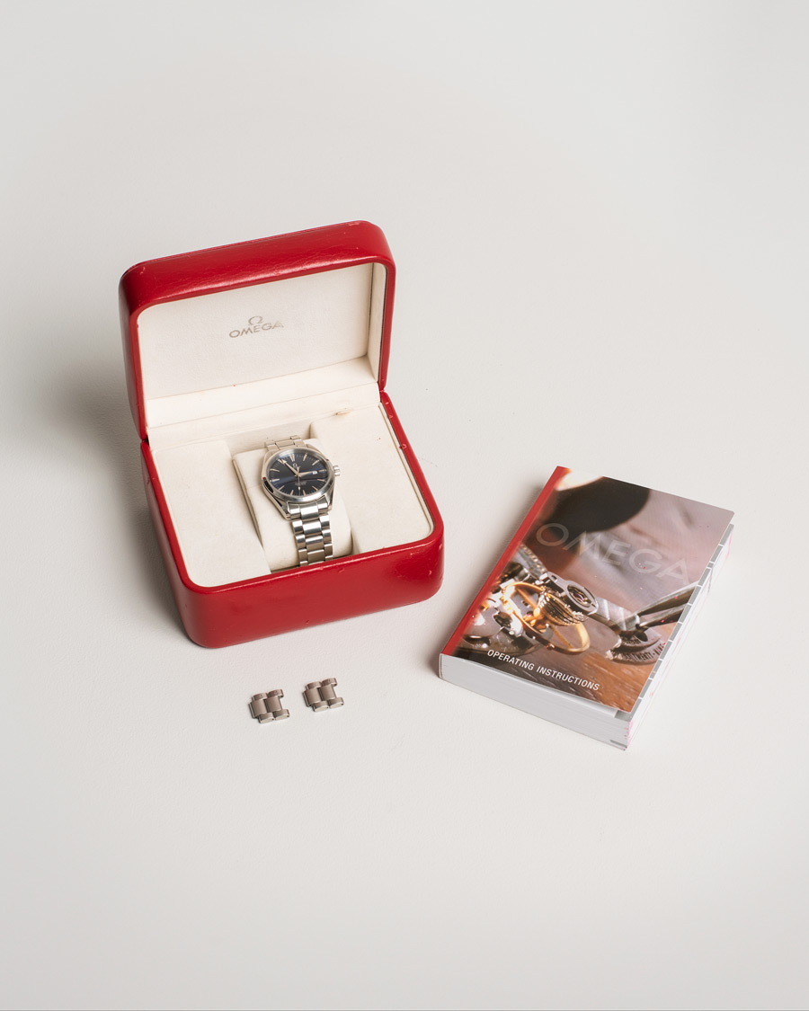 Homme | Omega Pre-Owned Seamaster Aqua Terra 2517.80.00 Steel Blue Silver | Omega Pre-Owned | Seamaster Aqua Terra 2517.80.00 Steel Blue Silver