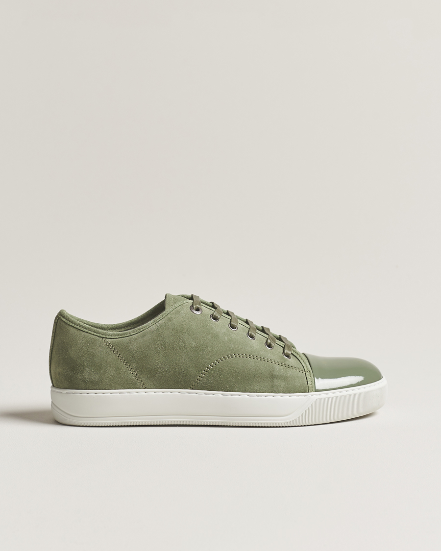 Homme | Lanvin Patent Cap Toe Sneaker Green | Lanvin | Patent Cap Toe Sneaker Green