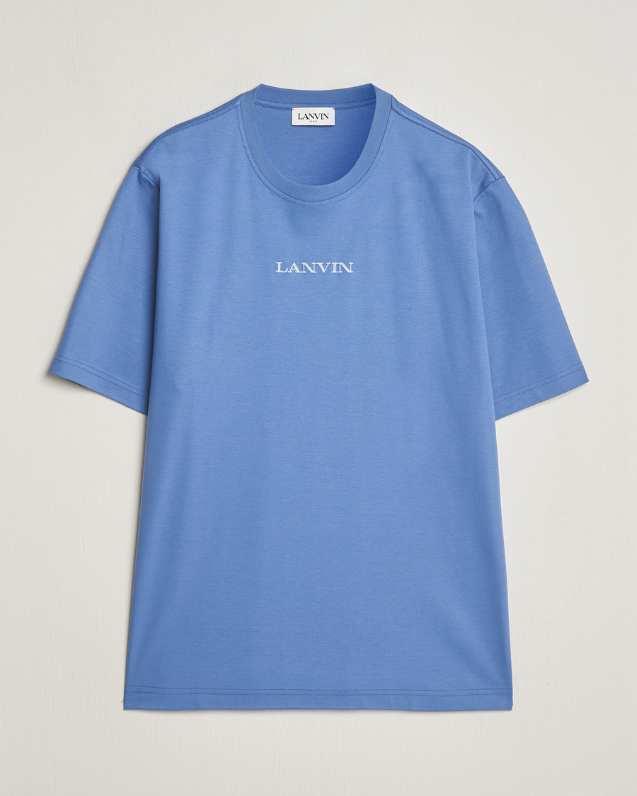 Homme | T-shirts | Lanvin | Embroidered Logo T-Shirt Cornflower