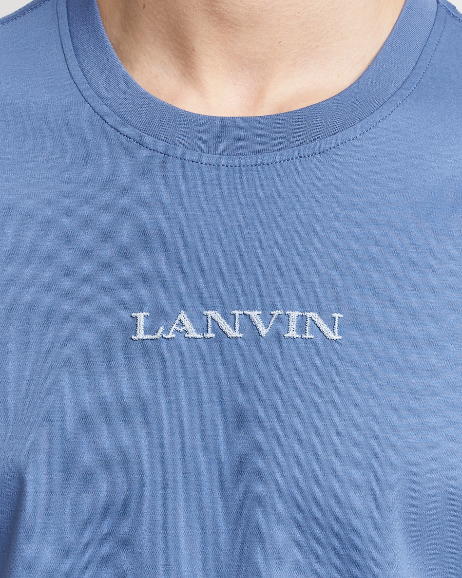 Homme | T-shirts | Lanvin | Embroidered Logo T-Shirt Cornflower