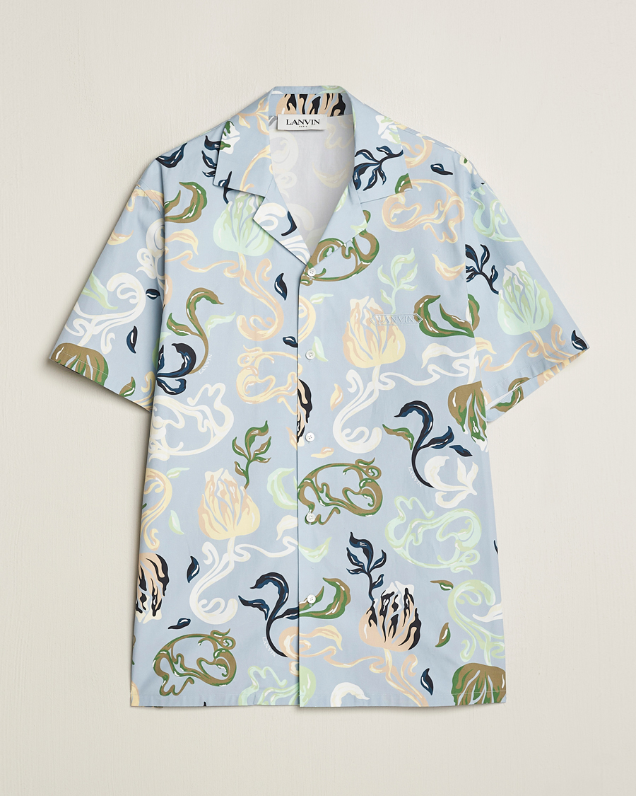Homme | Chemises | Lanvin | Printed Bowling Shirt Azur