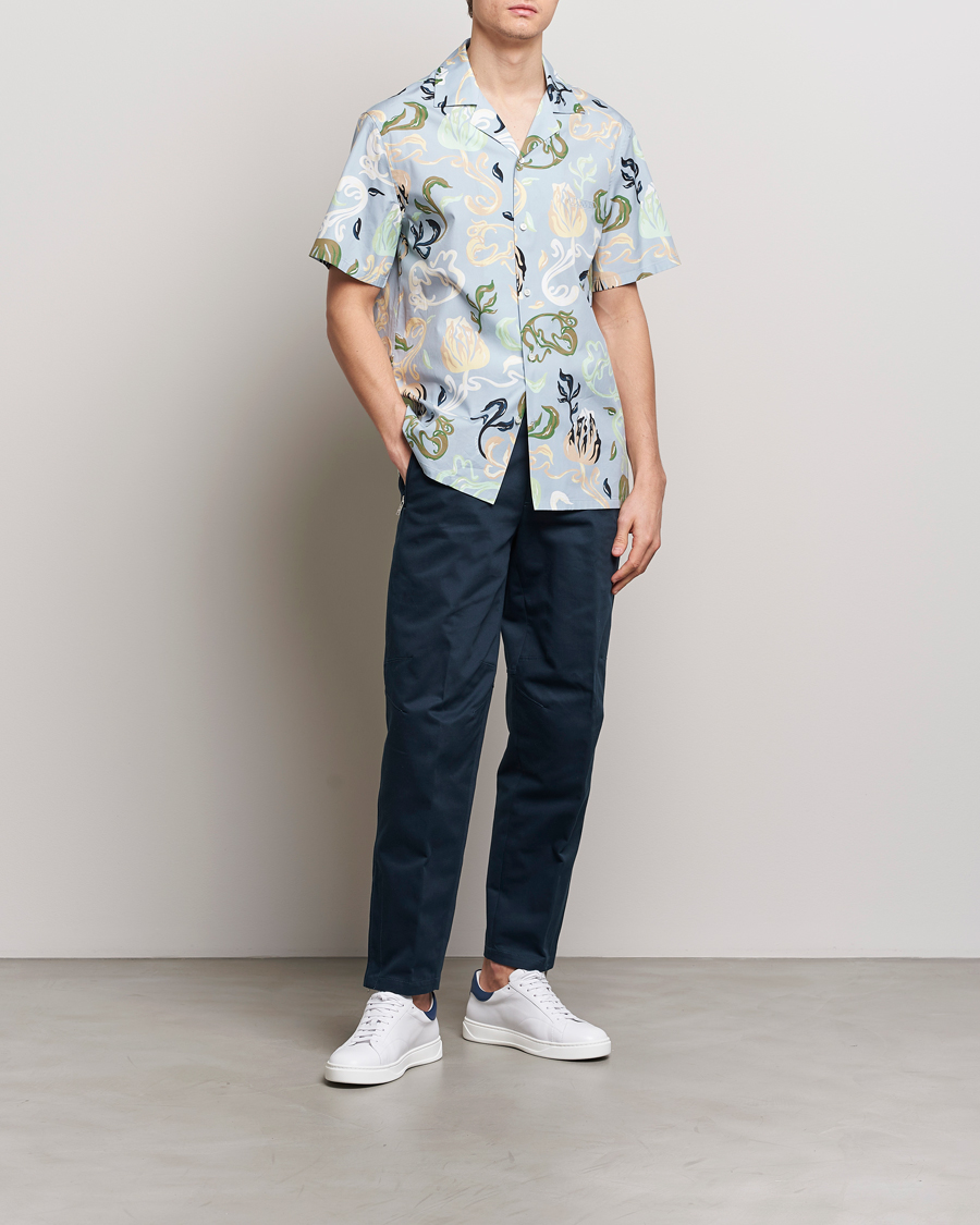 Homme | Chemises | Lanvin | Printed Bowling Shirt Azur