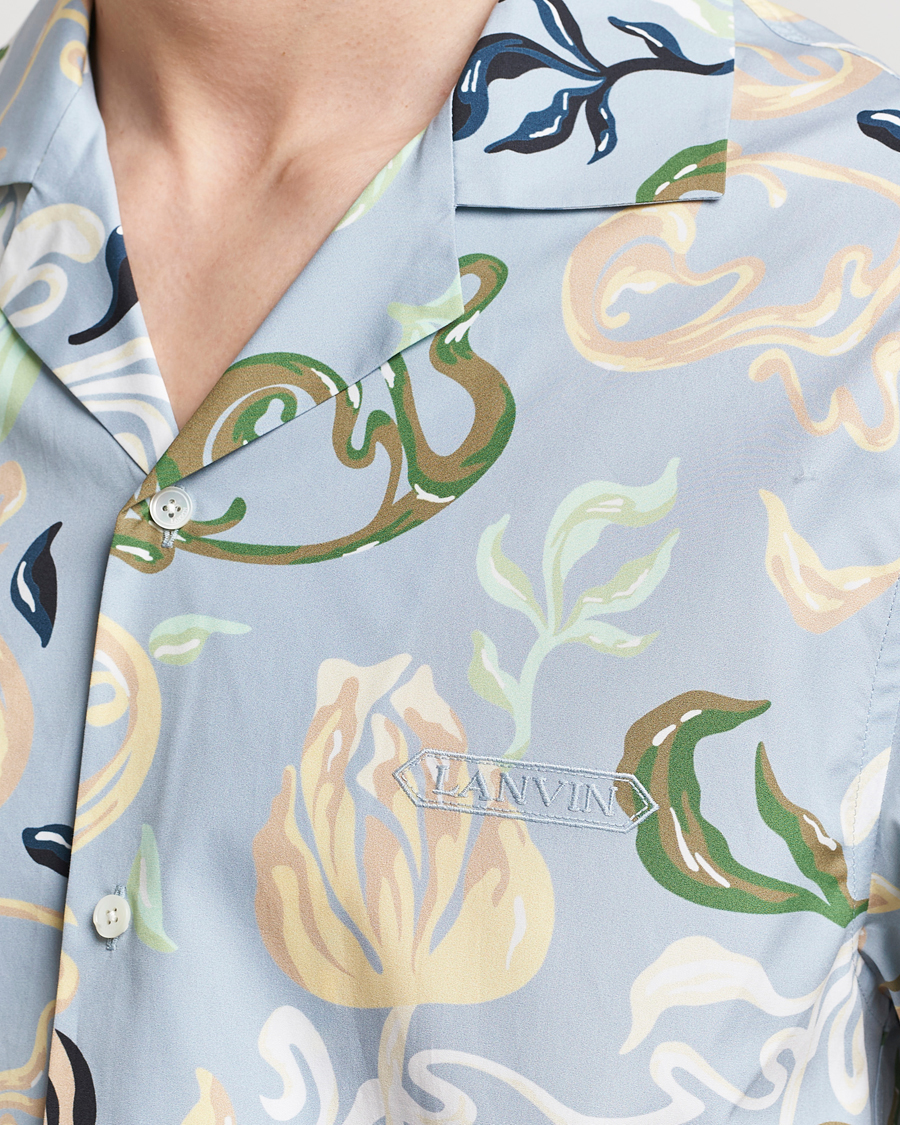 Homme | Chemises | Lanvin | Printed Bowling Shirt Azur