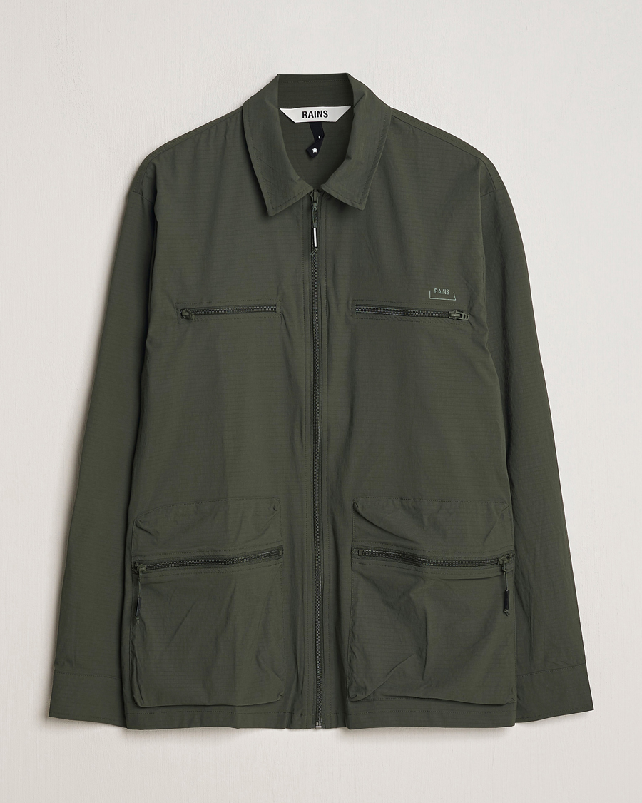 Homme | Chemises | RAINS | Tomar Ripstop Overshirt Green